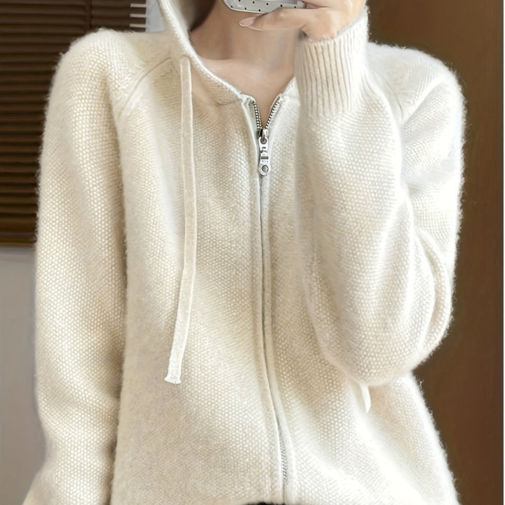 Linda | Ultra-Soft Blend Oversized Hooded Zip-Up Cardigan