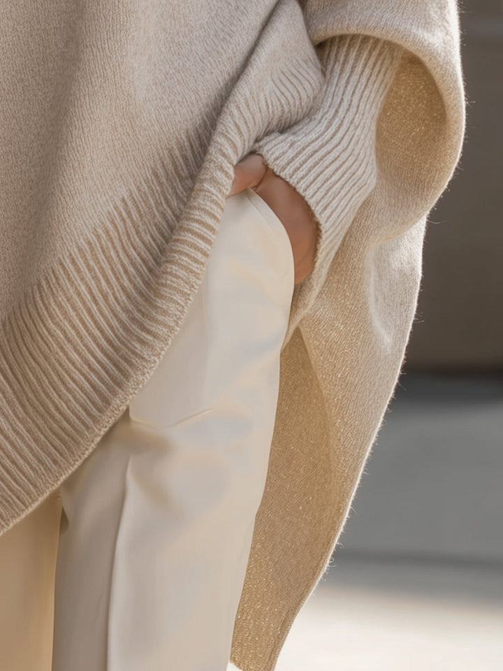 Kayla | Long Sleeve Oversized Fit Ribbed Cuffs Hem Sweater