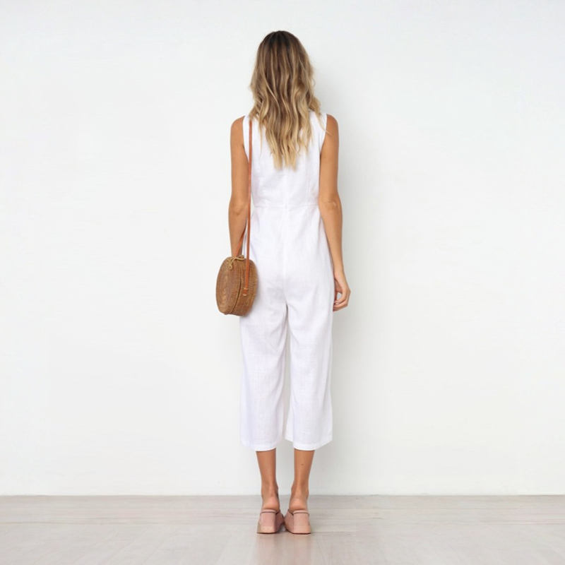 Elena | Relaxed V-Neck Jumpsuit