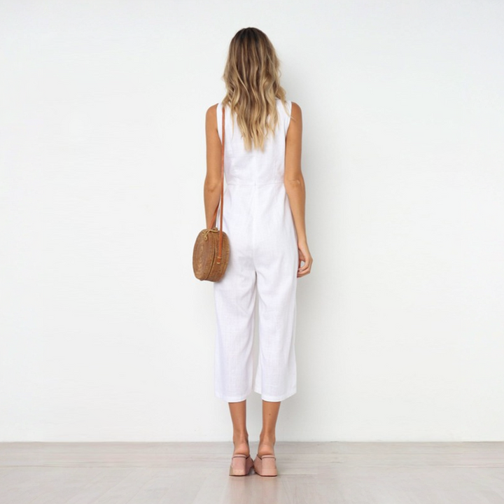 Elena | Relaxed V-Neck Jumpsuit