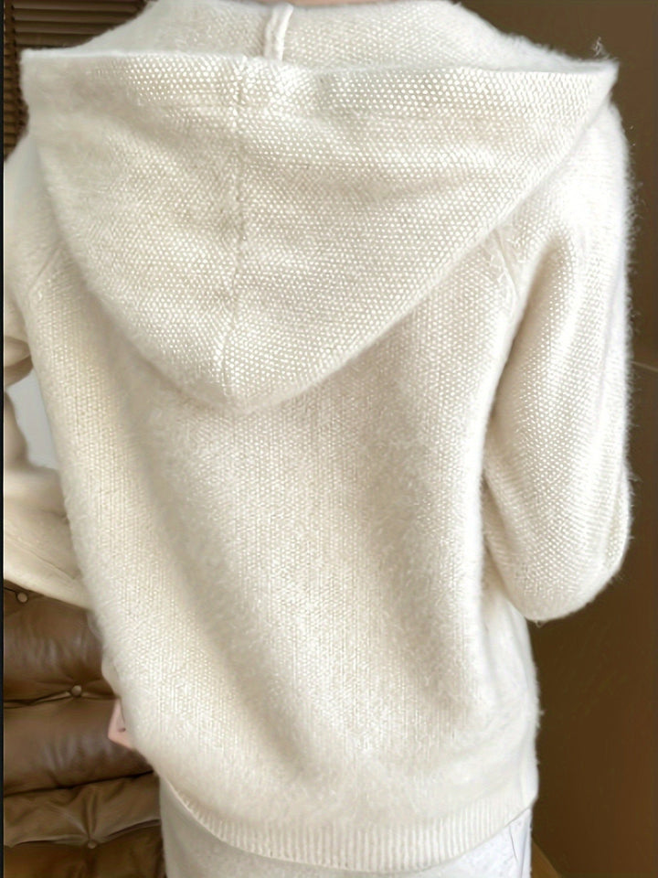 Linda | Ultra-Soft Blend Oversized Hooded Zip-Up Cardigan