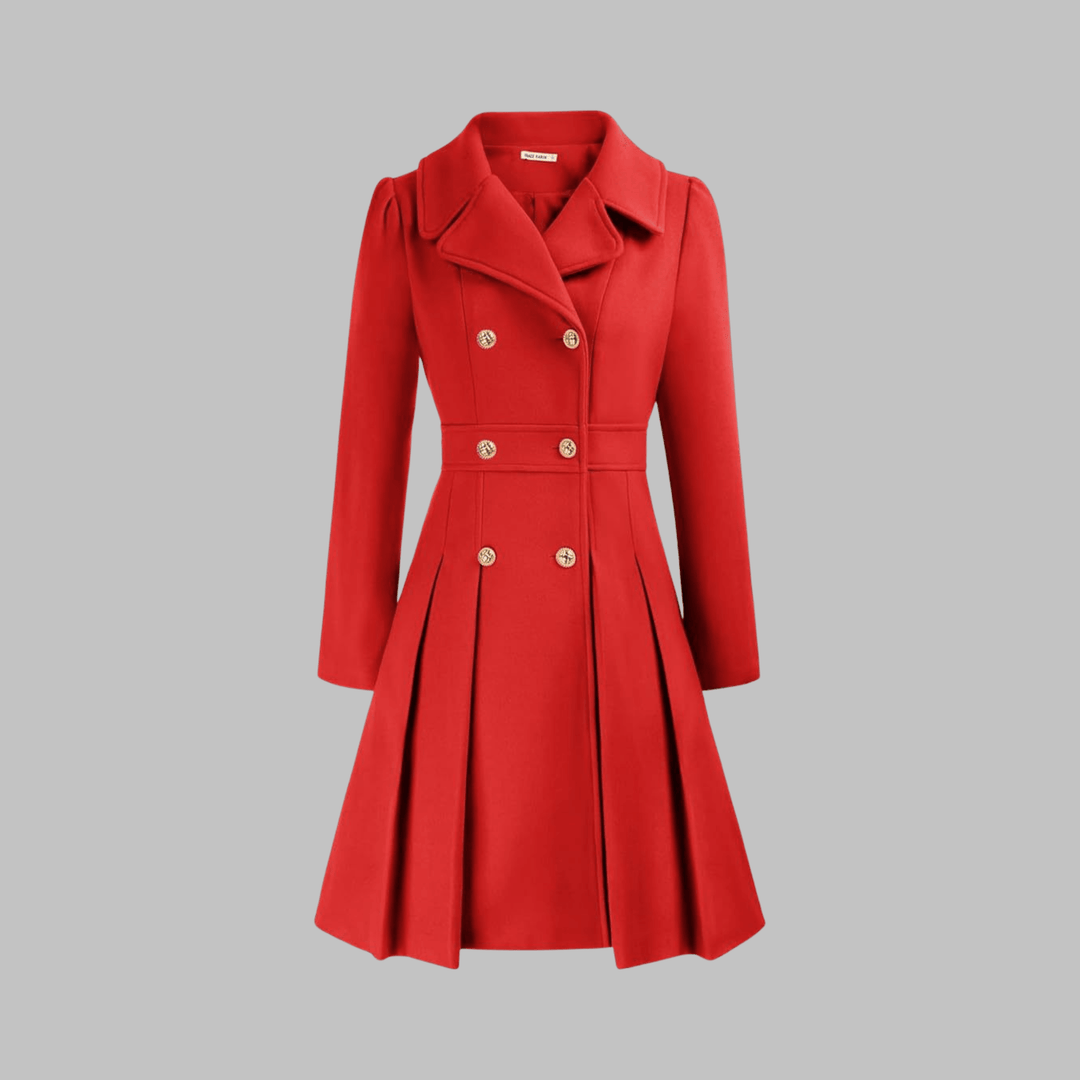 Seraphine | Elegant Fit-and-Flare Double-Breasted Trench Coat