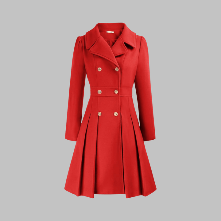 Seraphine | Elegant Fit-and-Flare Double-Breasted Trench Coat