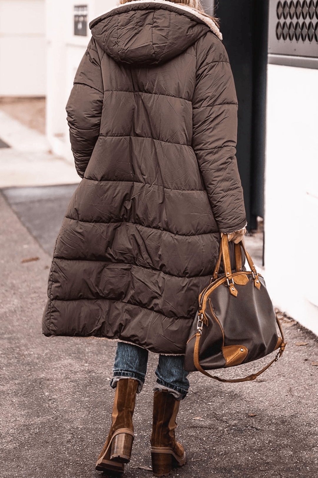 Jenny | Winter Reversible Sherpa Longline Puffer Jacket