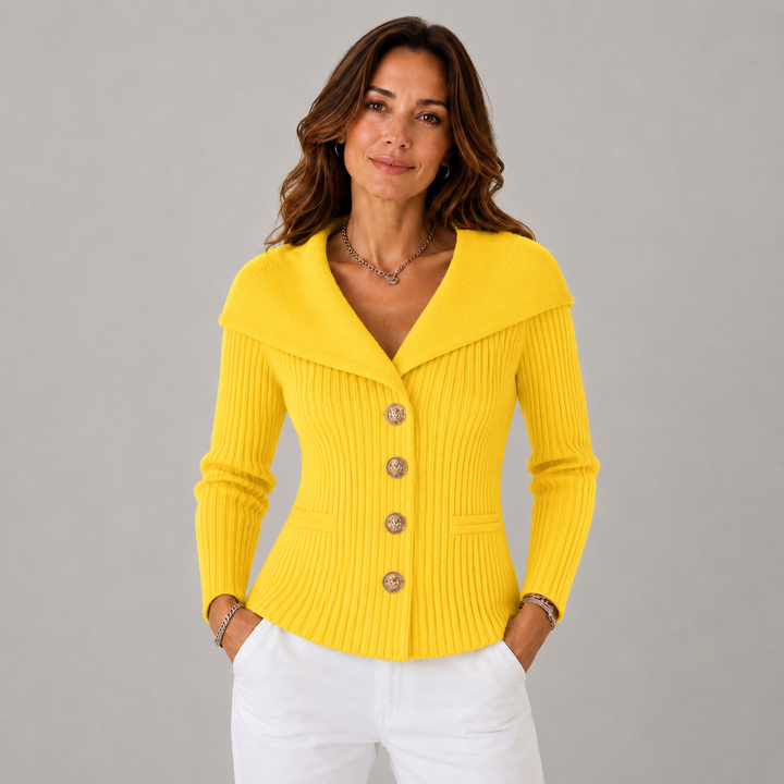 Joana | Off Shoulder Ribbed Knit Cardigan