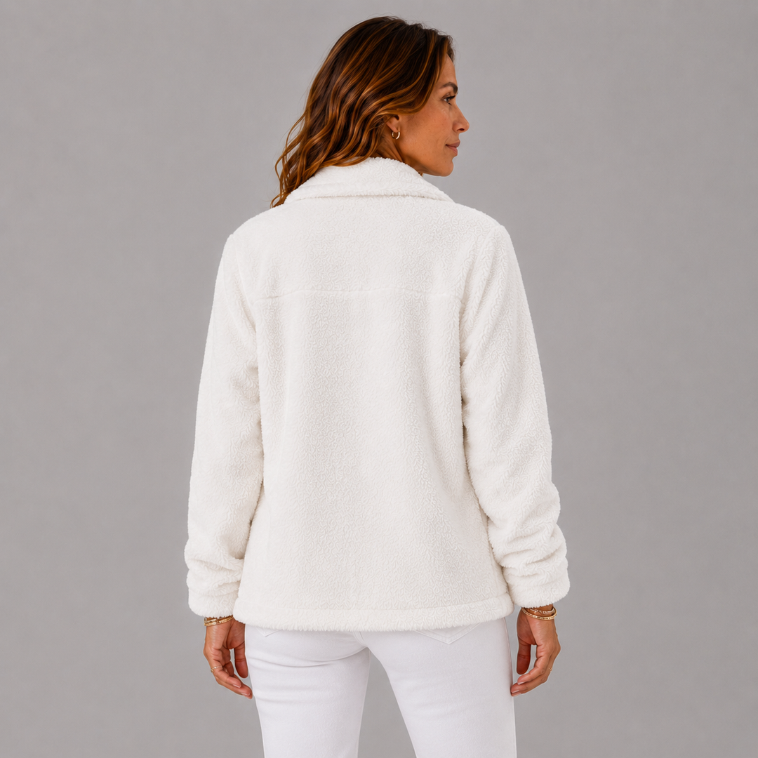 Elara | Winter Textured Collared Wool Jacket