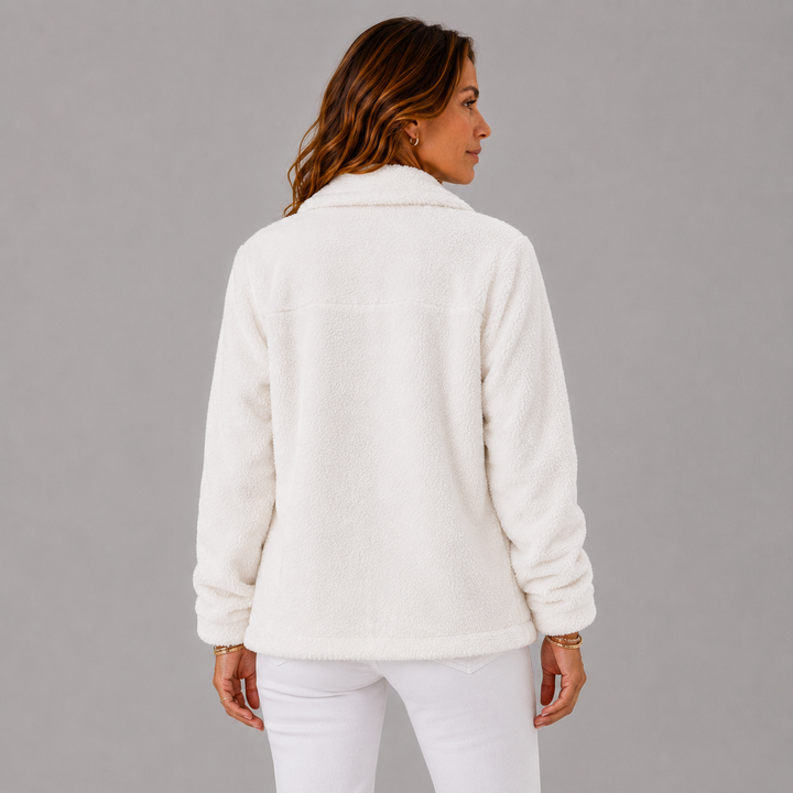 Elara | Winter Textured Collared Wool Jacket