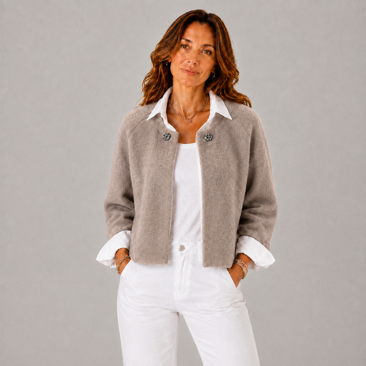 Fiona | Relaxed Cashmere Cropped Winter Jacket