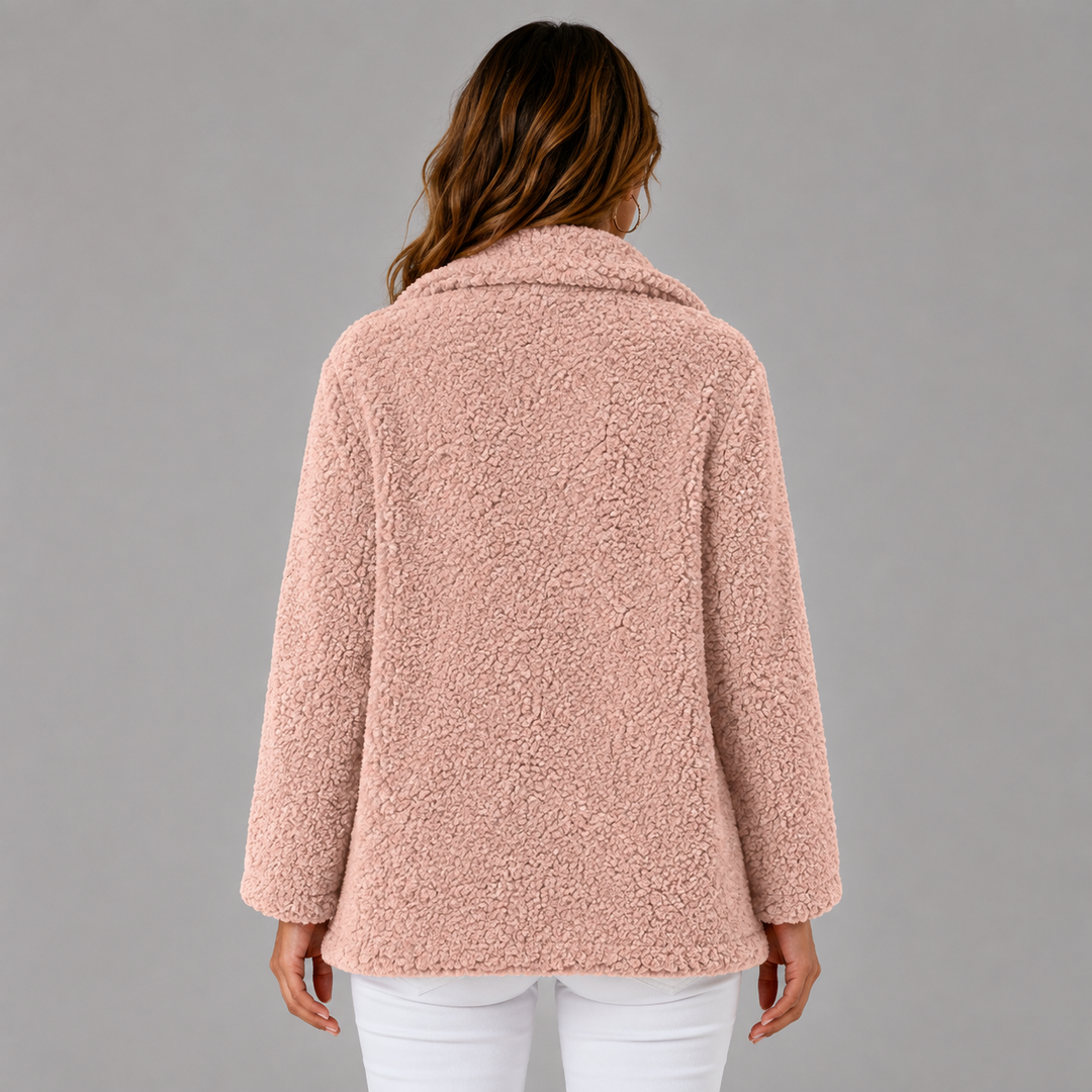Camille | Double-Breasted Sherpa Wool Jacket