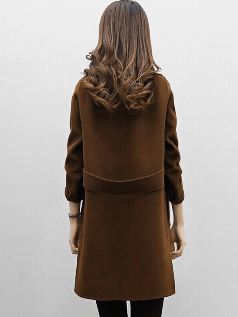 Cordelia | Cotton Double-Breasted Longline Trench Coat