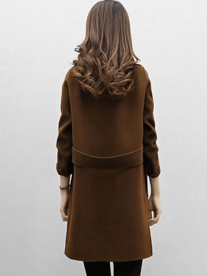 Cordelia | Cotton Double-Breasted Longline Trench Coat