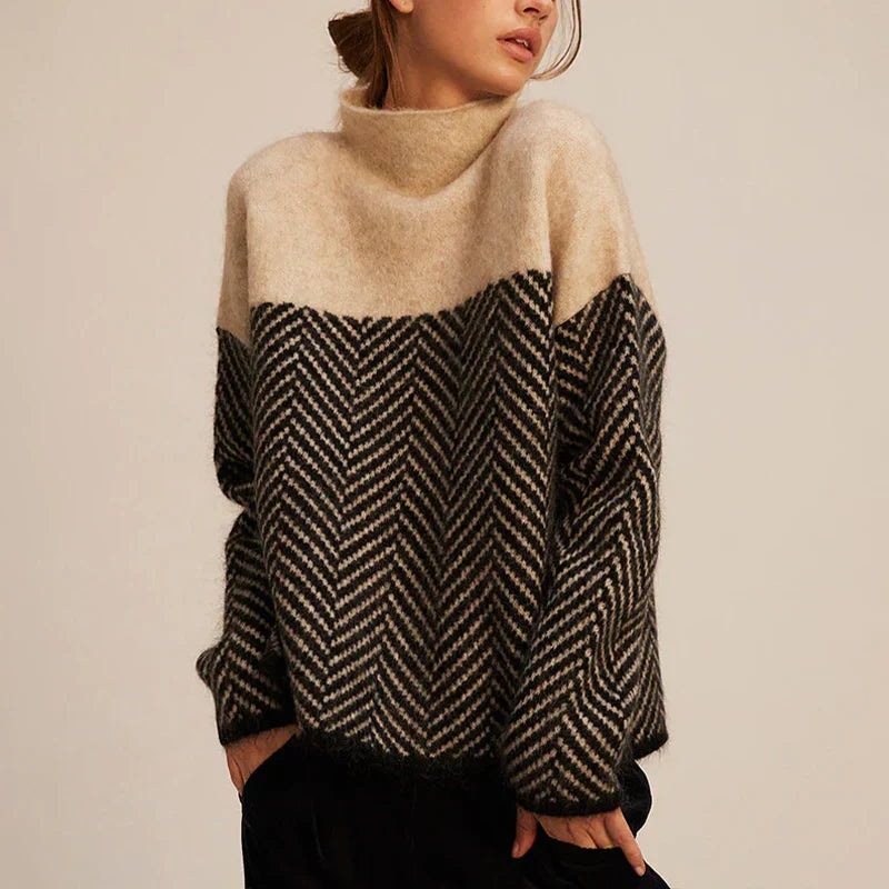 Solana | Wool Turtleneck Long Sleeve Knit Sweater