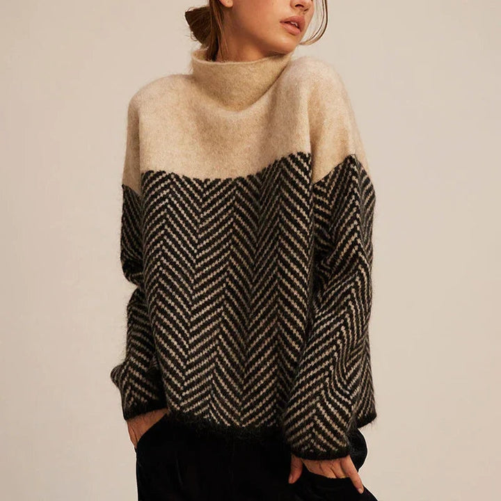 Solana | Wool Turtleneck Long Sleeve Knit Sweater