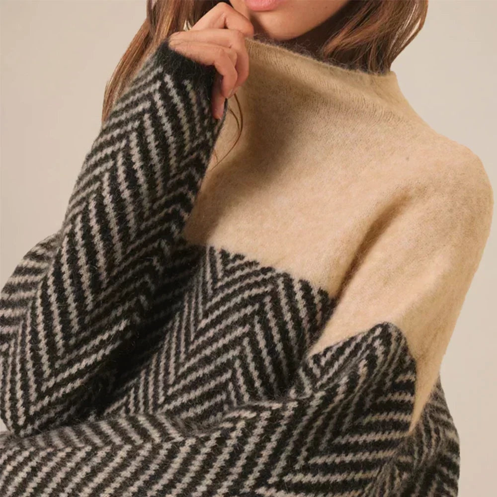 Solana | Wool Turtleneck Long Sleeve Knit Sweater