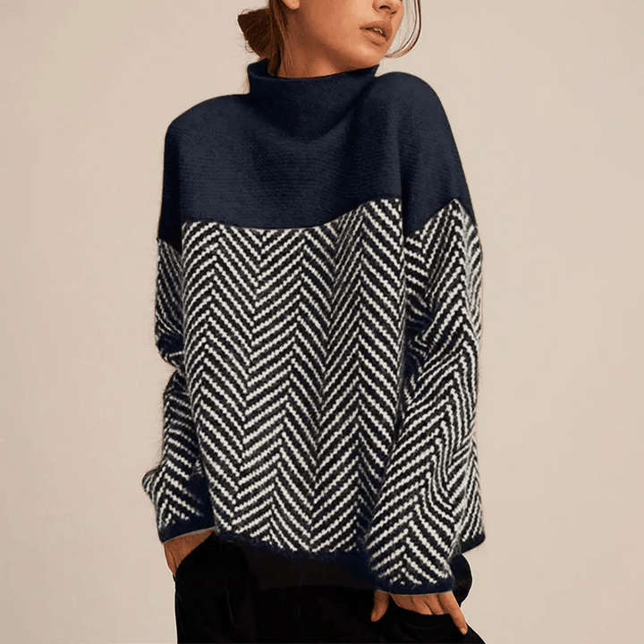 Solana | Wool Turtleneck Long Sleeve Knit Sweater
