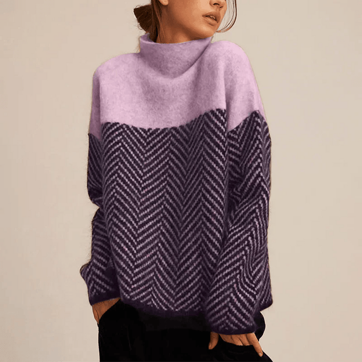 Solana | Wool Turtleneck Long Sleeve Knit Sweater