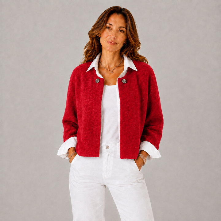 Fiona | Relaxed Cashmere Cropped Winter Jacket