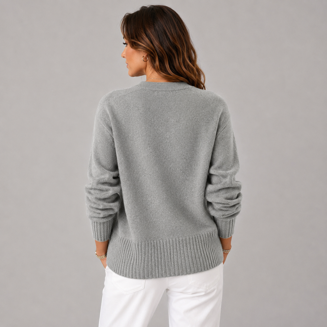 Cindy | Cosy V- Neck Heart Button Knit Cardigan