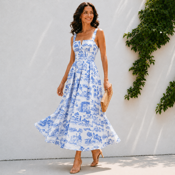 Rosalie | Women’s Vintage Floral Midi Dress