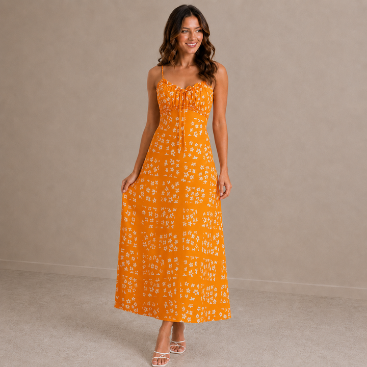 Tina | V-Neck Backless Sleeveless Maxi Dress