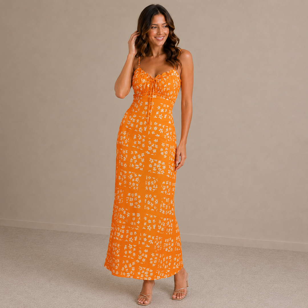 Tina | V-Neck Backless Sleeveless Maxi Dress