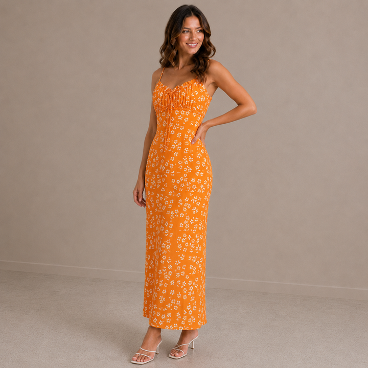 Tina | V-Neck Backless Sleeveless Maxi Dress