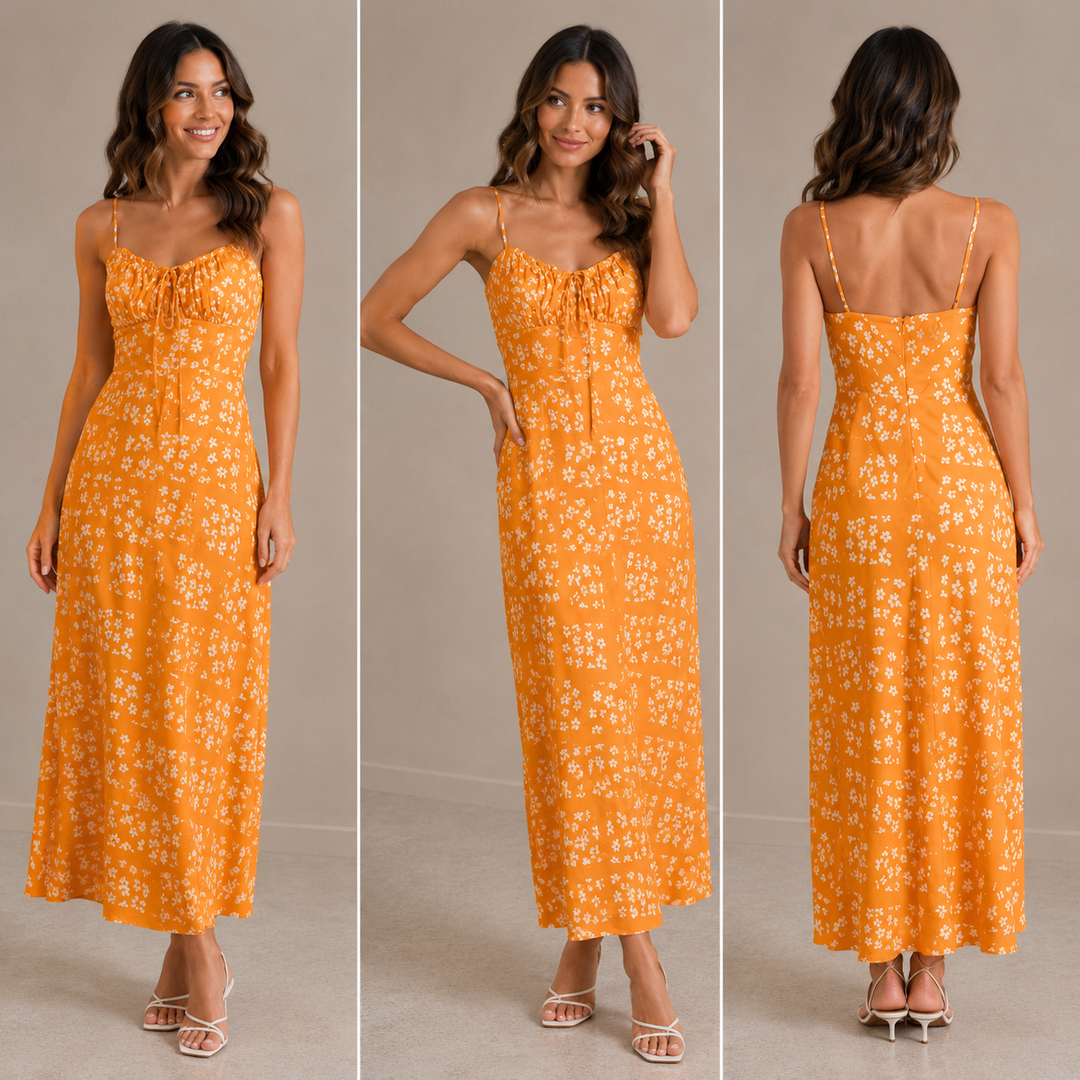 Tina | V-Neck Backless Sleeveless Maxi Dress