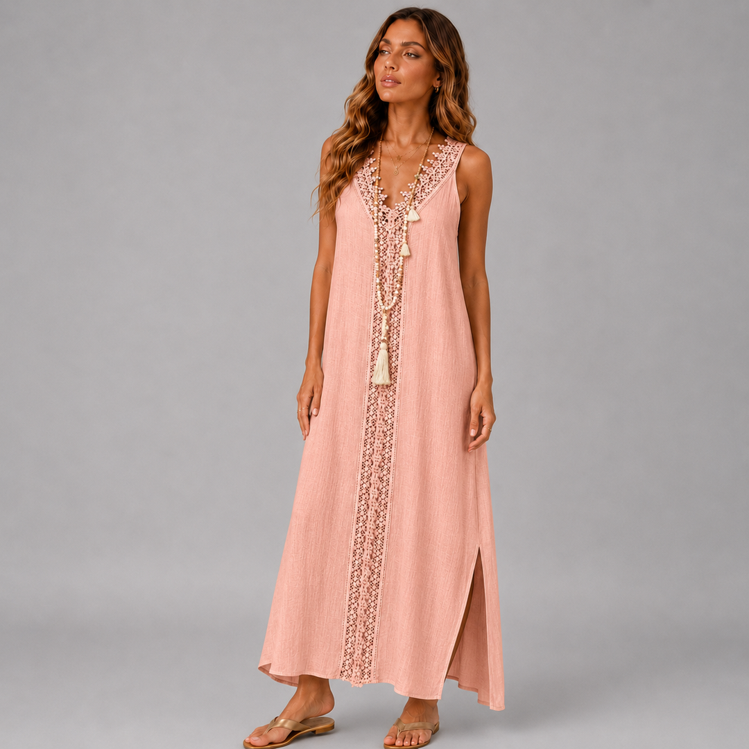 Luna | Boho Lace Maxi Dress