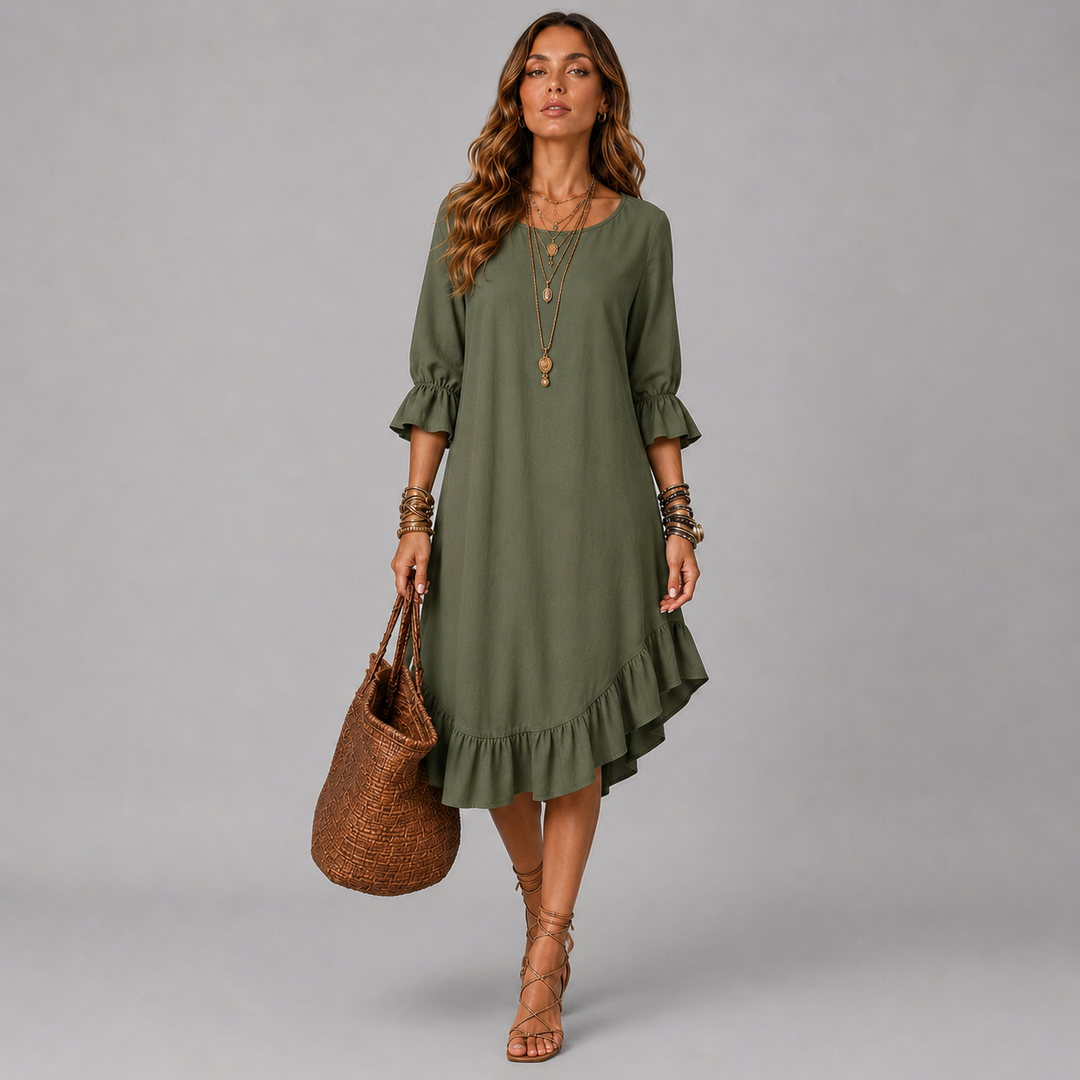 Nora | Boho Relaxed Midi Dress