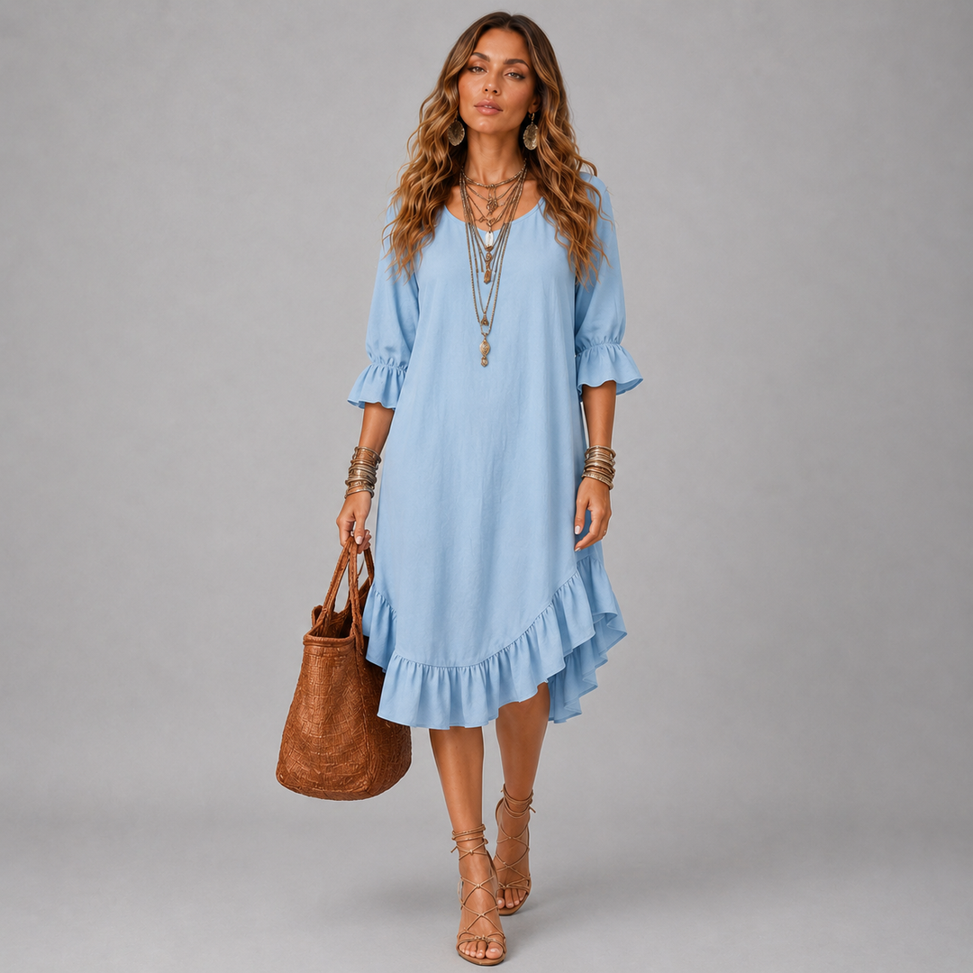 Nora | Boho Relaxed Midi Dress