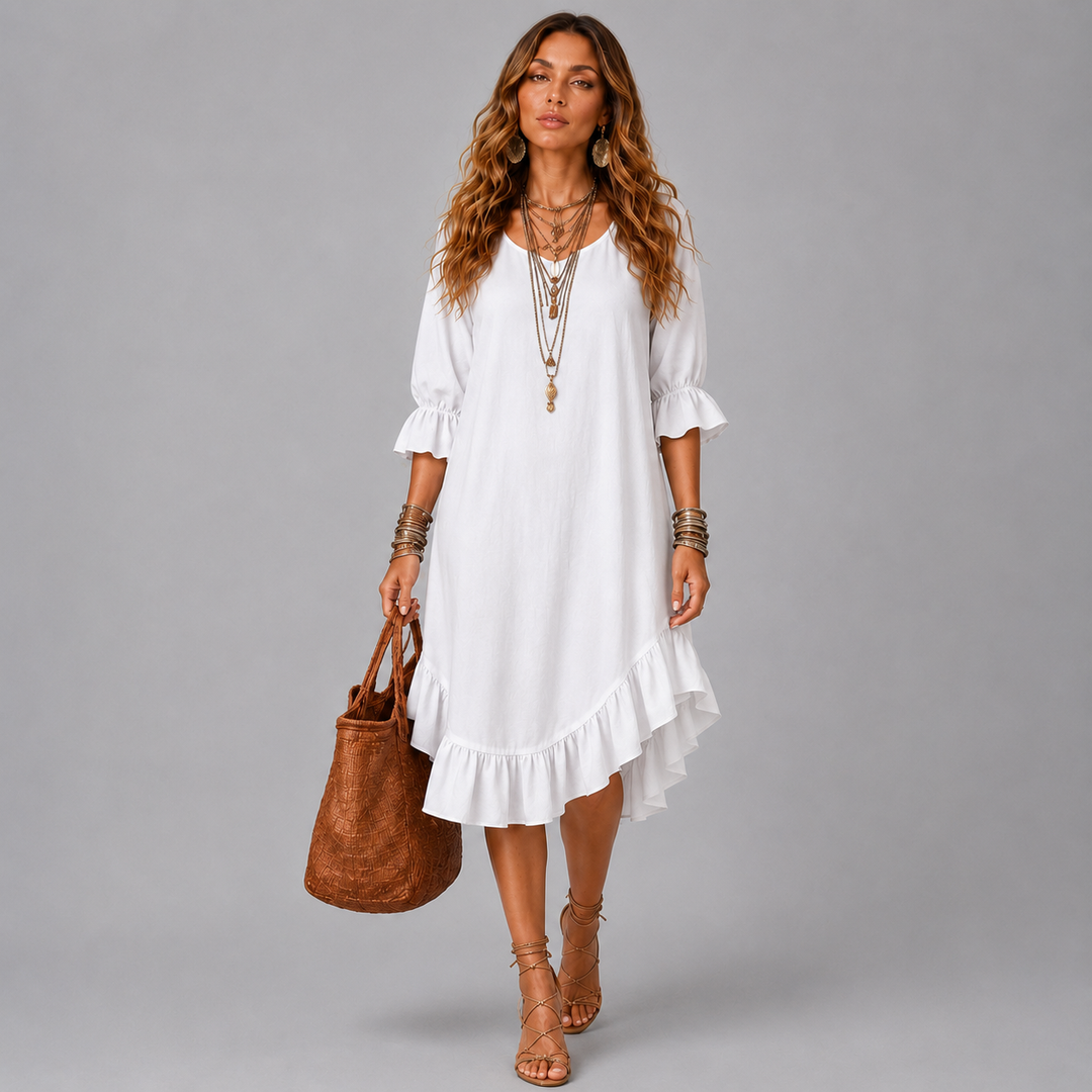 Nora | Boho Relaxed Midi Dress