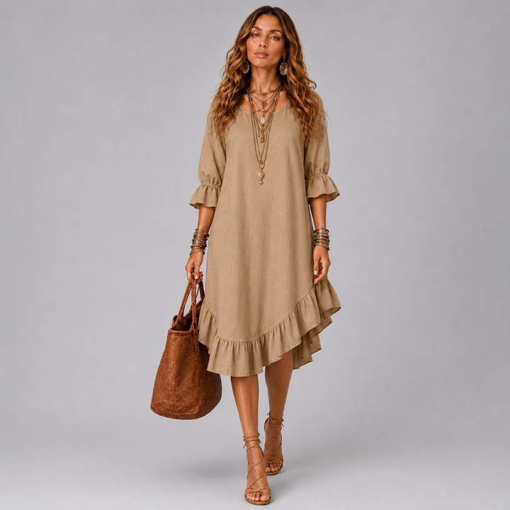 Nora | Boho Relaxed Midi Dress