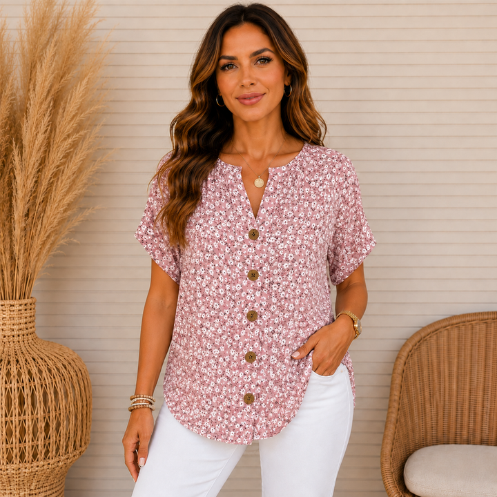 Dora | Chic Floral Print Blouse