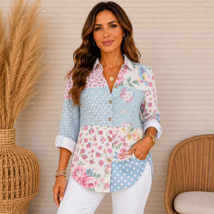 Jenny | Colorful Blouse with Playful Print
