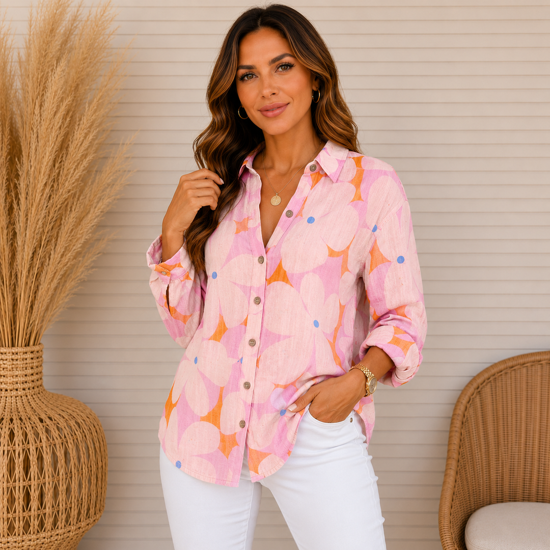 Jenny | Colorful Blouse with Playful Print