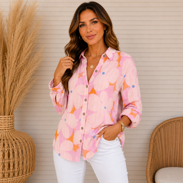 Jenny | Colorful Blouse with Playful Print