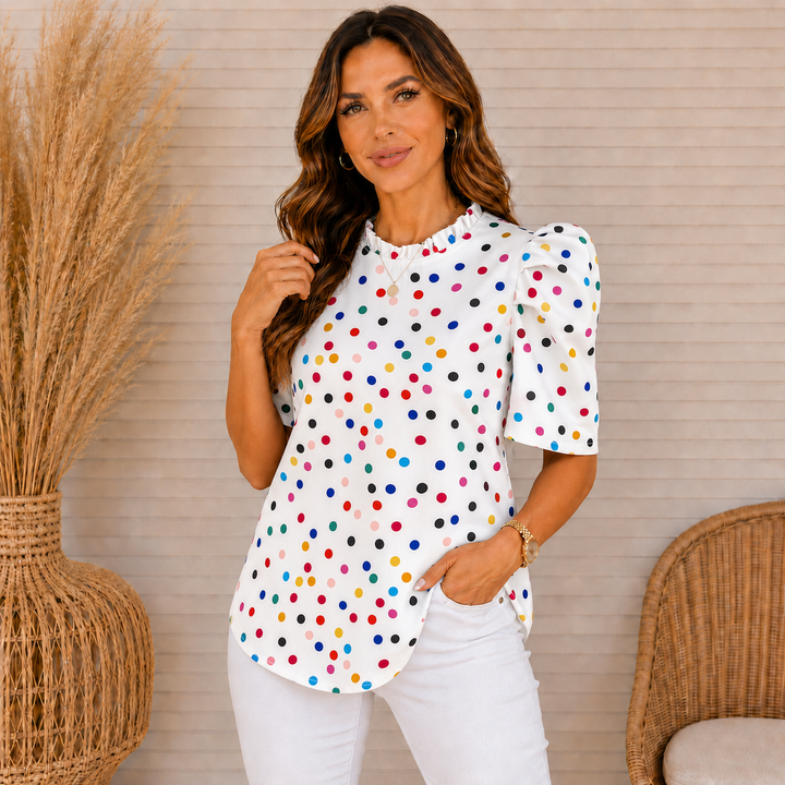 Lize | Pop Polka Dot Blouse