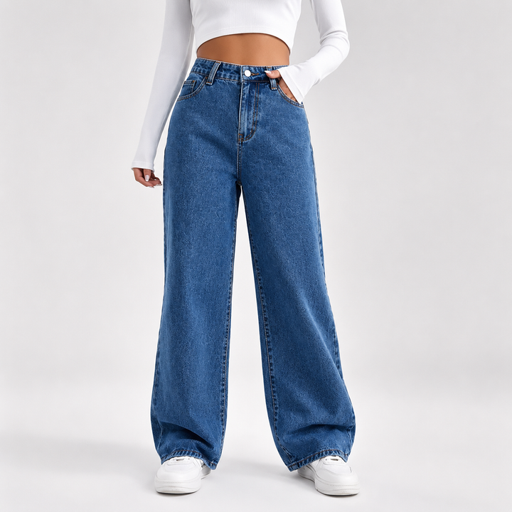 Gina | High Waist Wide Leg Jeans