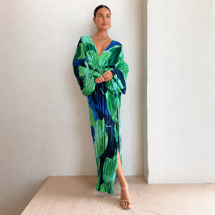 Sara | Summer Pleated Maxi Dress
