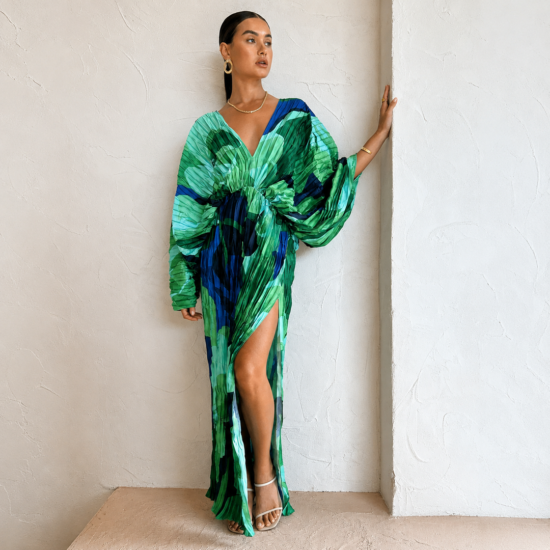 Sara | Summer Pleated Maxi Dress