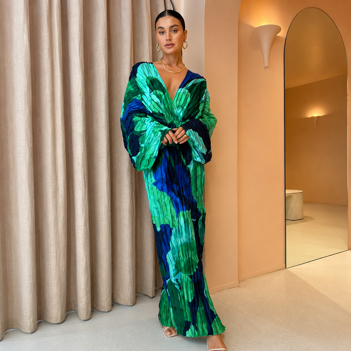 Sara | Summer Pleated Maxi Dress