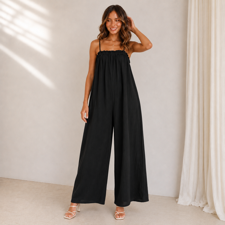 Luna | Women's Sleeveless Wide Leg Jumpsuit