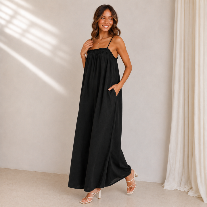 Luna | Women's Sleeveless Wide Leg Jumpsuit
