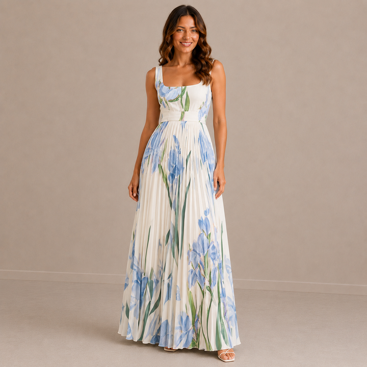 Iris | Floral A-Line Maxi Dress