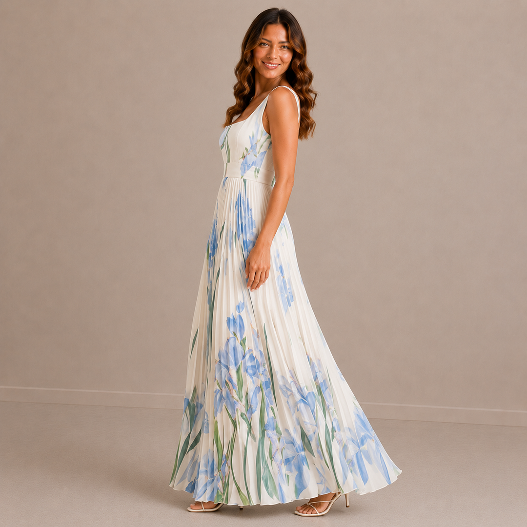 Iris | Floral A-Line Maxi Dress