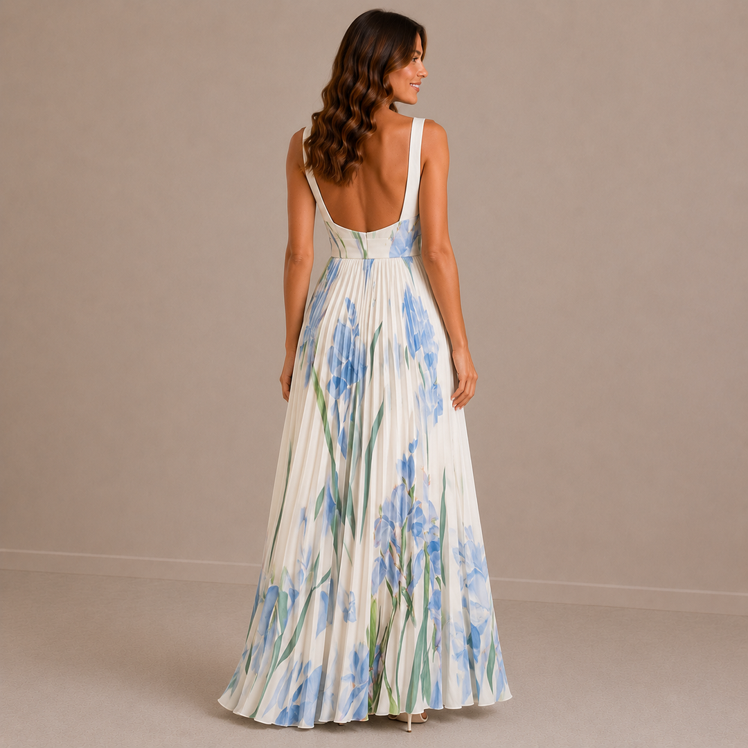 Iris | Floral A-Line Maxi Dress
