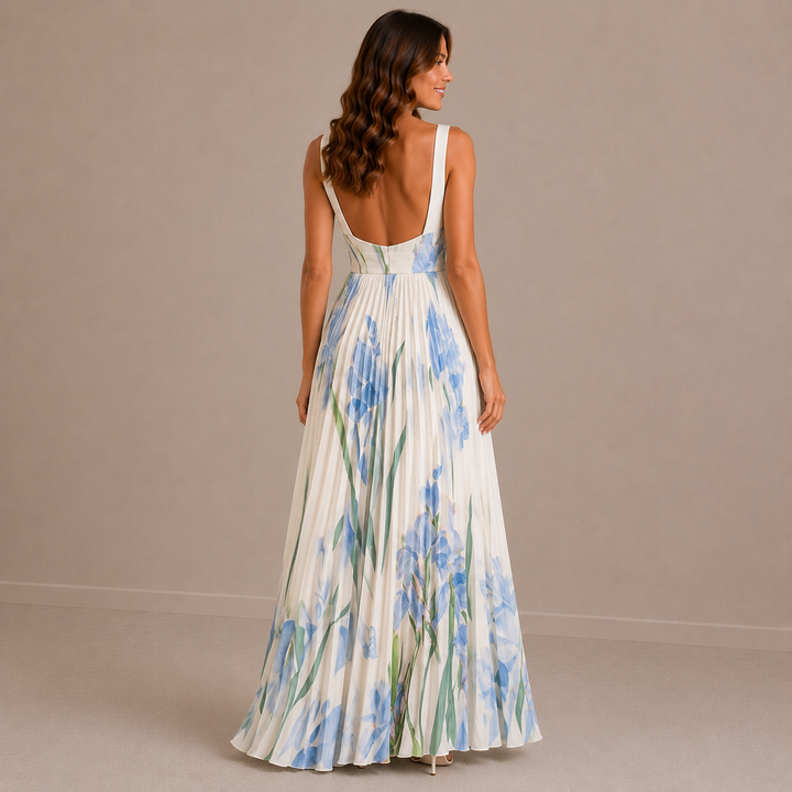 Iris | Floral A-Line Maxi Dress