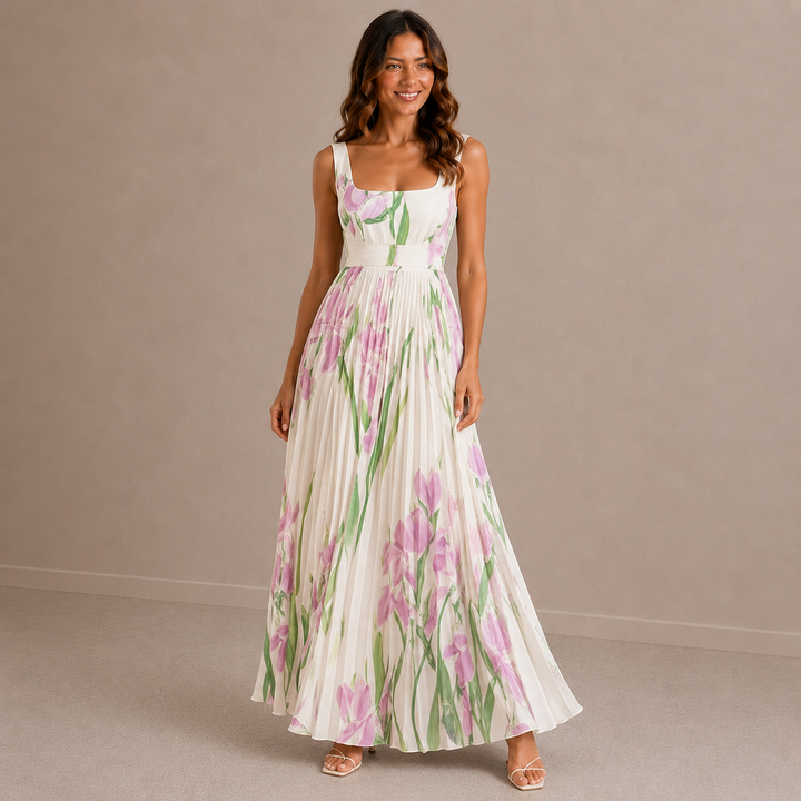 Iris | Floral A-Line Maxi Dress
