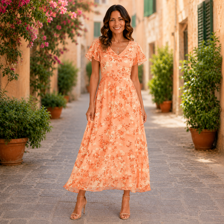 Lola | Figure Flattering V-neck Maxi Dress