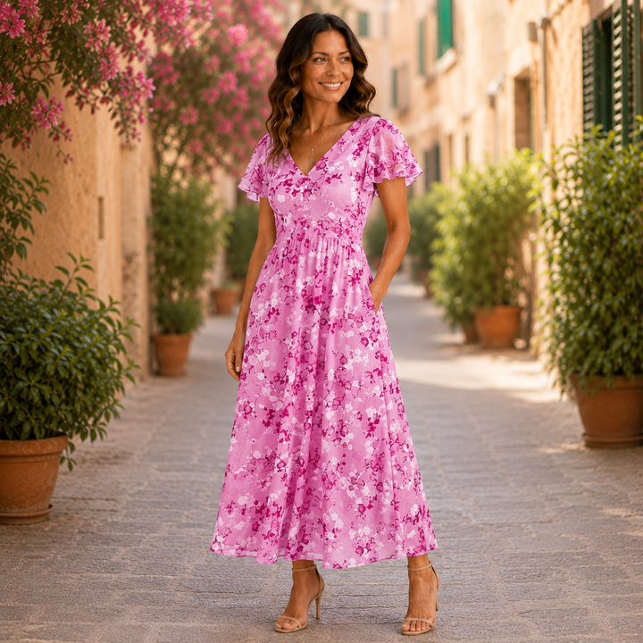 Lola | Figure Flattering V-neck Maxi Dress
